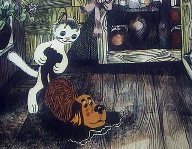 Кадры из Как кошечка и собачка мыли пол (1977)